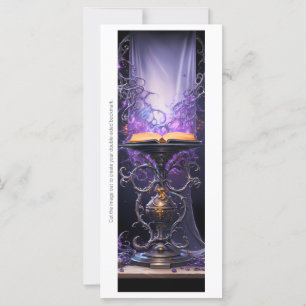 Carte Créez votre propre Signet gothique violet Grimoire