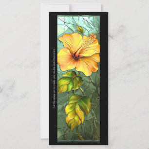 Carte Créez votre propre Signet Hibiscus jaune verre