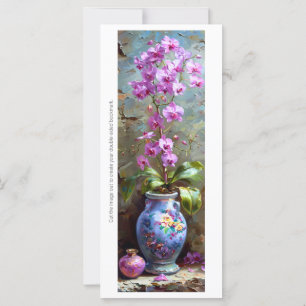 Carte Créez votre propre Signet Vase Orchidées Peint