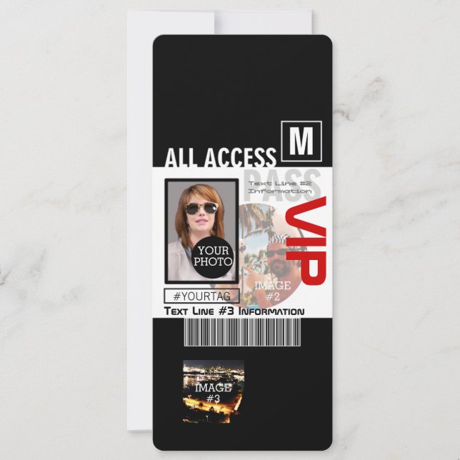 Carte Créez votre propre VIP Pass 8 façons de personnali (Devant)