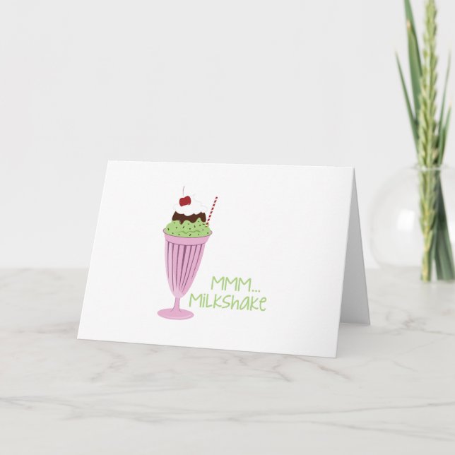 Carte Crème de glace de Milkshake (Devant)