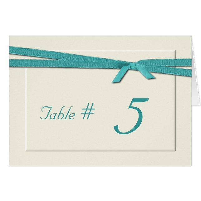 Carte crème de table de mariage (Devant horizontal)