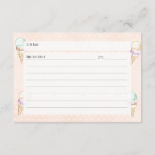 Carte Crème glacée et recette Pois