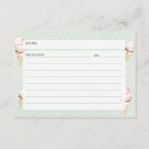 Carte Crème glacée et recette Pois