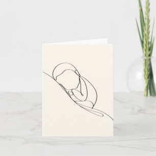 Carte Crème minimaliste pour bébé womb