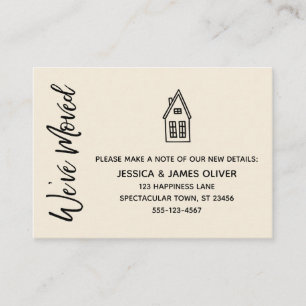Carte Crème moderne, Little House "We ve Moved"