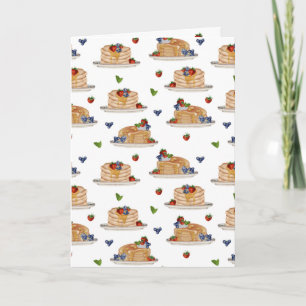 Carte Crêpes à l'aquarelle Baies Petit déjeuner Nourritu