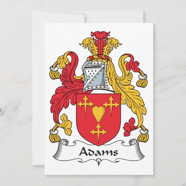 Carte Crest de la famille Adams (Devant)