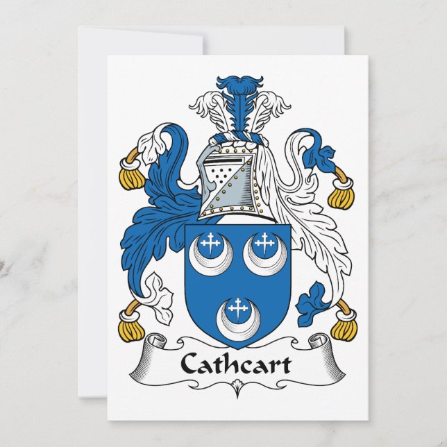 Carte Crête de famille de Cathcart (Devant)