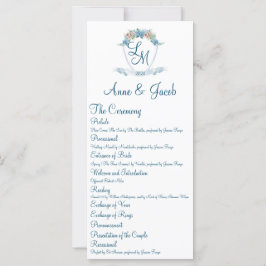 Carte Crête Mariage personnalisée avec des hydrangées