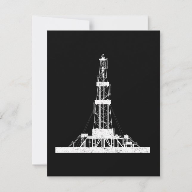 Carte Creuse de forage de champ d'huile (Devant)