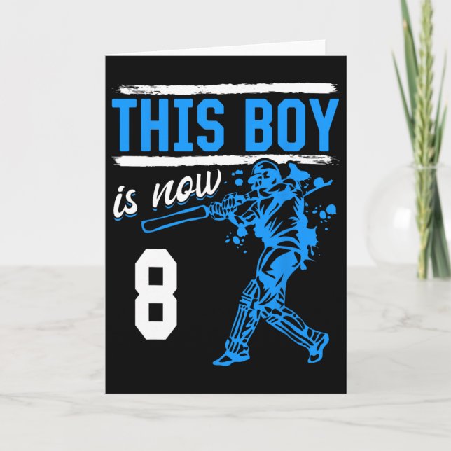 Carte Cricket - This Boy Is Now 8 Year Old 8 Th Birthday (Devant)
