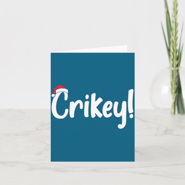 Carte Crikey Christmas Santa Hat Matching Christmas Fami (Devant)
