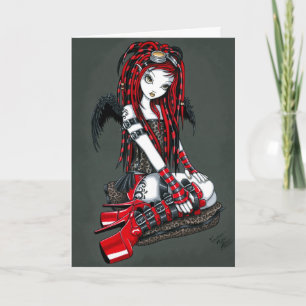 Carte "Crimson" Red Tattoo Cyber Goth Angel