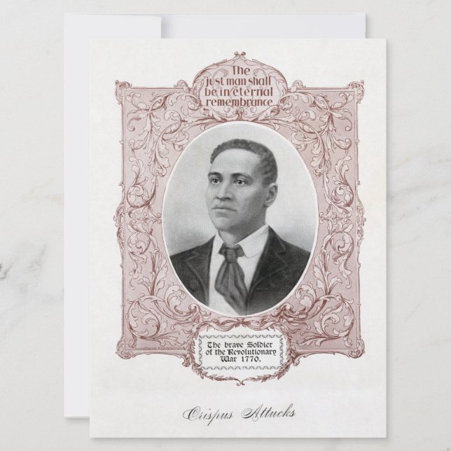 Carte Crispus Attucks : Martyr de la révolution américai (Devant)