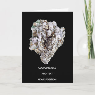 Carte Cristal de Pyrite et de Quartz Vert personnalisabl