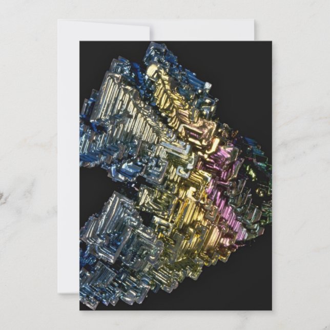 Carte cristaux brillants de bismuth autochtone (Devant)