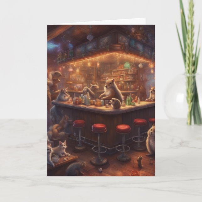 Carte Critters fête de Noël au client du bar (Devant)