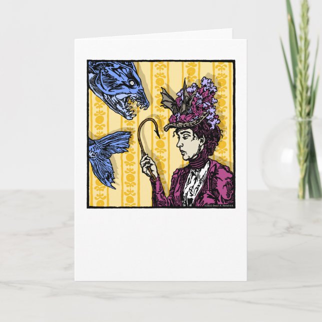 Carte Crochet de pêche - Intérieur vide Pop Goth Nightma (Devant)