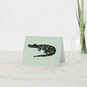 Carte CROCODILE Américain Graphique - Nature - Faune -