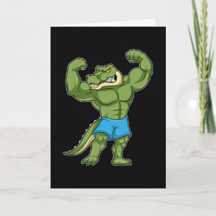 Carte Crocodile comme Bodybuilder extrême