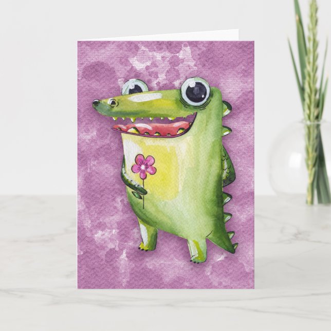 Carte Crocodile Smiles (Devant)