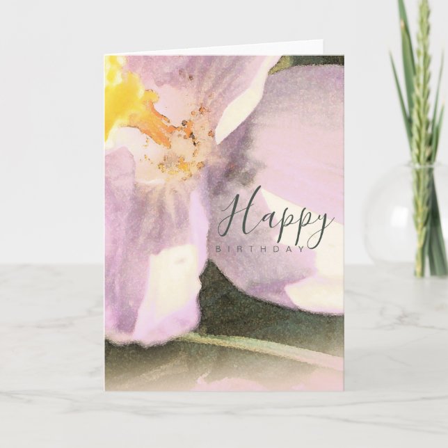 Carte Crocus Aquarelle peinture florale (Devant)