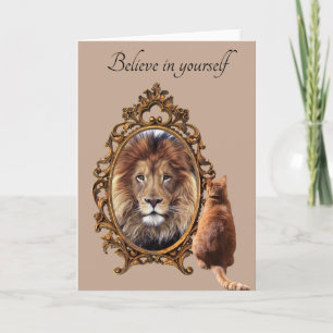 Carte Crois En Toi-Même   Lion Vintage Inspiration