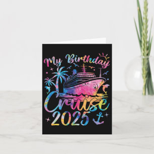 Carte Croisière d'anniversaire 2025 Vacances familiales 