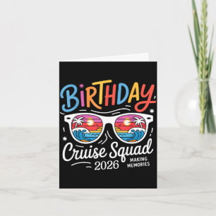 Carte croisière d'anniversaire équipage de la famille va