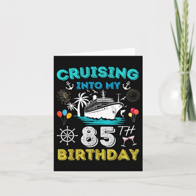 Carte Croisière Dans Mon 85e anniversaire Croisière 85 A (Devant)