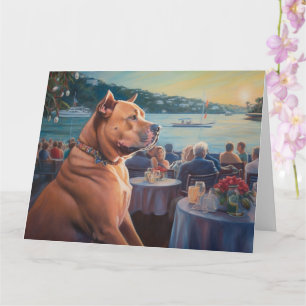 Carte Croisière de Noël American Staffordshire : Pawsome