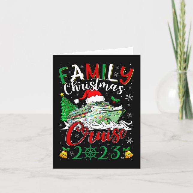Carte Croisière de Noël en famille 2023 Merry Cruisemas  (Devant)