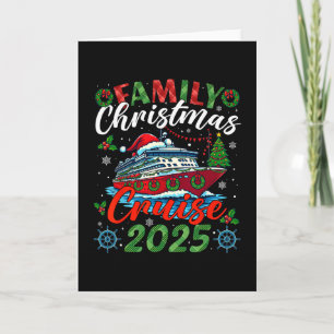 Carte Croisière de Noël en famille 2025 Xmas tenue assor