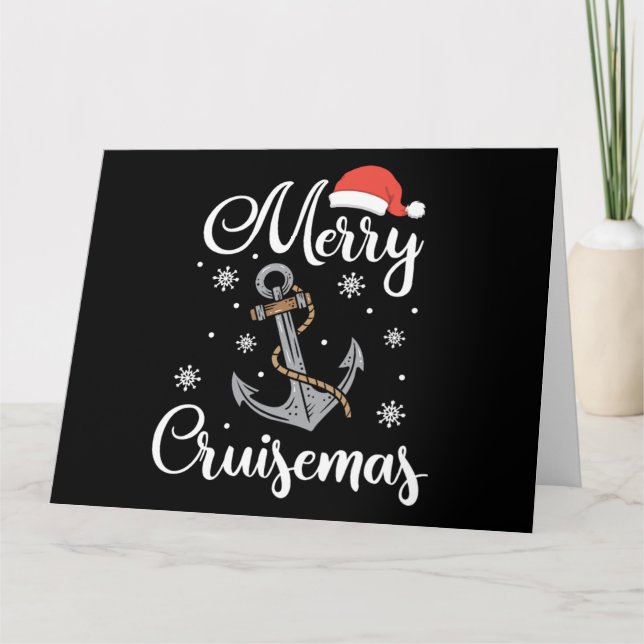 Carte Croisière de Noël Joyeux Cruisemas Fête de fin d'a (Devant)