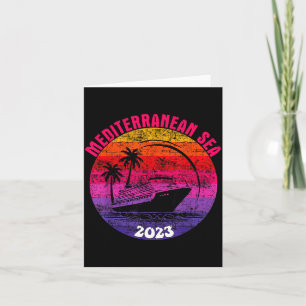 Carte Croisière en mer Méditerranée 2023 Coucher de sole