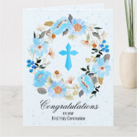 Croix Bleue Première communion de germe de fleurs