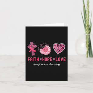 Carte Croix-chrétienne Florale Rose Coeur Cancer du sein