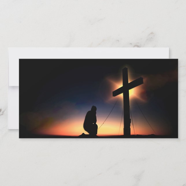 Carte Croix de crucifixion Jésus Christ (Devant)