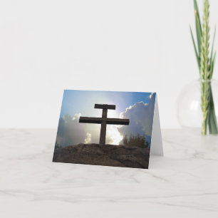 Carte Croix de Jésus Crucifixion Golgotha Note Card Art
