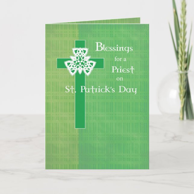 Carte Croix de la fête du prêtre St. Patrick (Devant)