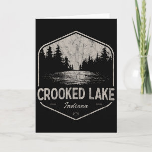 Carte Crooked Lake Indiana Extérieur Vintage
