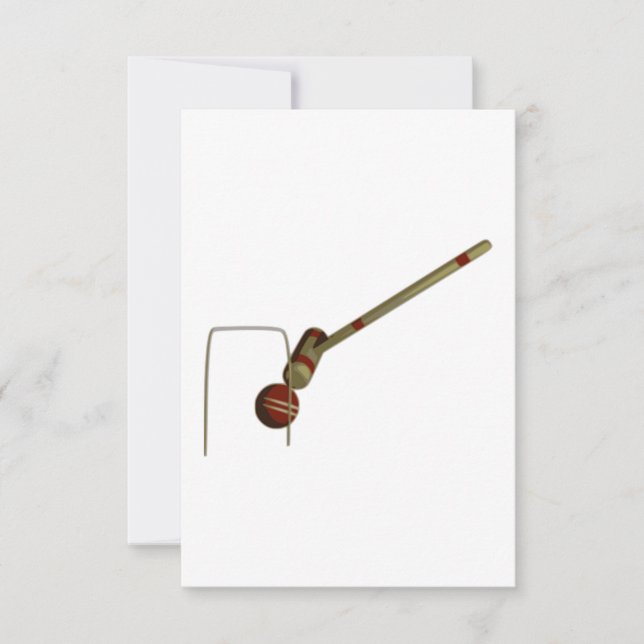 Carte Croquet Mallet et balles (Devant)