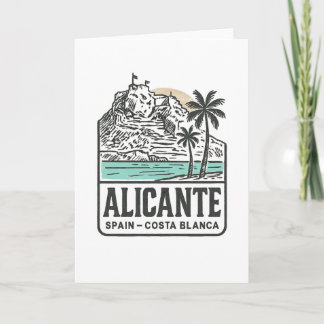 Carte Croquis d'Alicante Château Sainte-Barbe Costa Blan