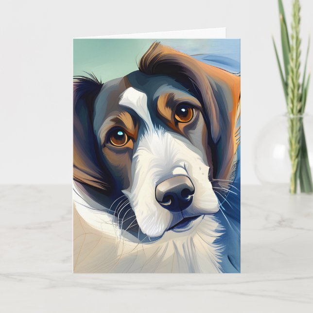 Carte Croquis de chien mignon pour Humour d'anniversaire (Devant)
