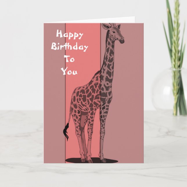Carte Croquis en girafe rose (Devant)