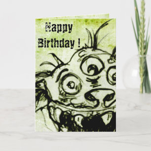 Carte Croquis Petit Monstre Vert