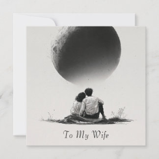 Carte Croquis romantique d'un couple avec texte personna