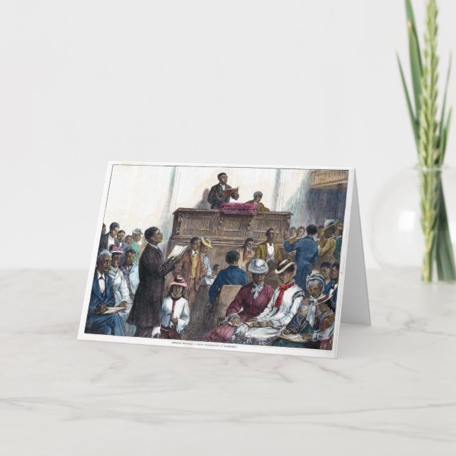 Carte Croquis : Une congrégation nègre à Washington (Devant)