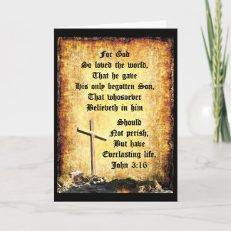 Carte Cross & Manger avec John 3vs16